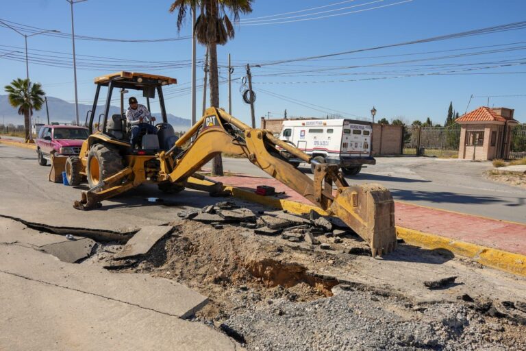 Inician reparaciones de la Calzada Salto del Agua en Ramos Arizpe