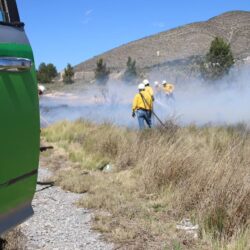 Inicia Protección Civil de Arteaga quema controlada de líneas negras en carreteras12