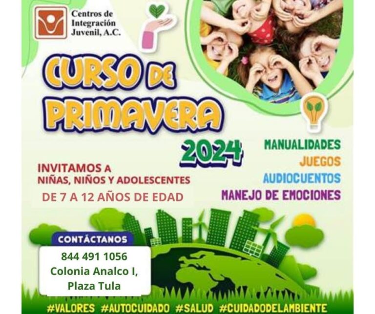 Invita CIJ Ramos Arizpe a niñez a participar en curso de primavera