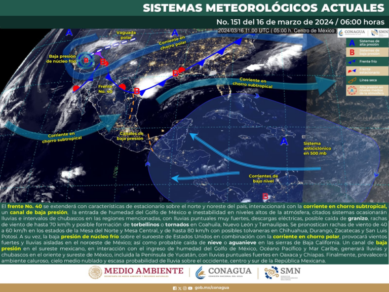 Se pronostican lluvias puntuales muy fuertes en Coahuila