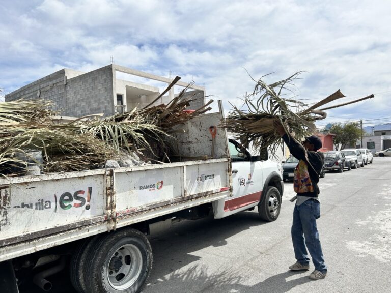 Trabajan en mantenimiento de áreas verdes en colonia Analco 