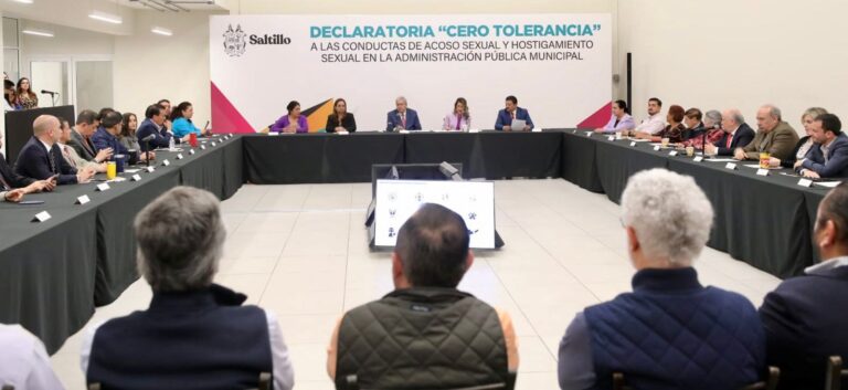 Firma Gobierno de Saltillo declaratoria “Cero Tolerancia” para acoso y hostigamiento sexual