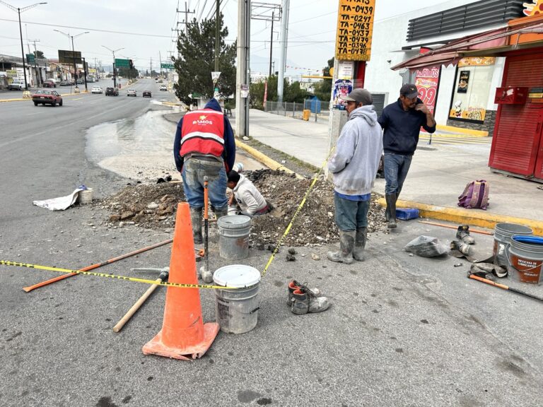 Reparan red hidráulica en bulevar Plan de Guadalupe; prevén mayor incidencia de fugas