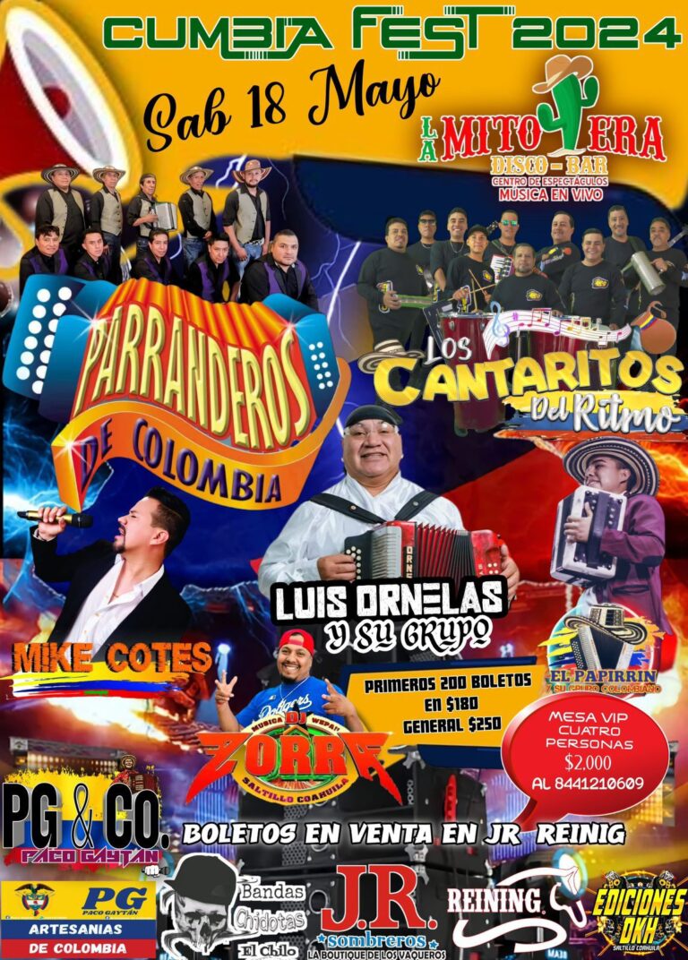 El Cumbia Fest 2024 llegará a Saltillo con grandes artistas