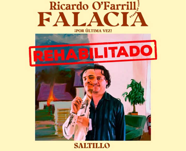 Ricardo O’Farrill llegará a Saltillo para presentar su gira “Falacia Rehabilitado” en una noche de risas