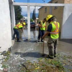 Trabaja Gobierno de Saltillo en atención por afectaciones por lluvia y granizo