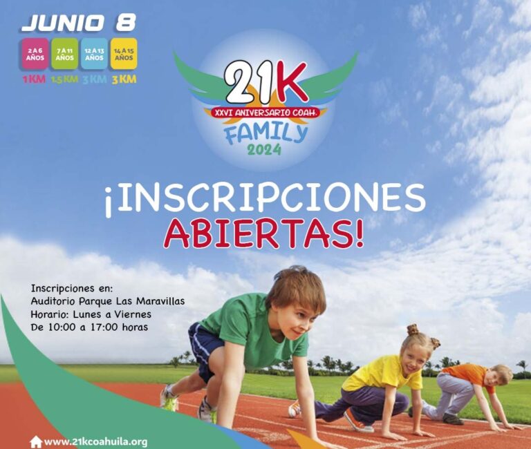 Ya están abiertas las inscripciones para la 21K Family 2024