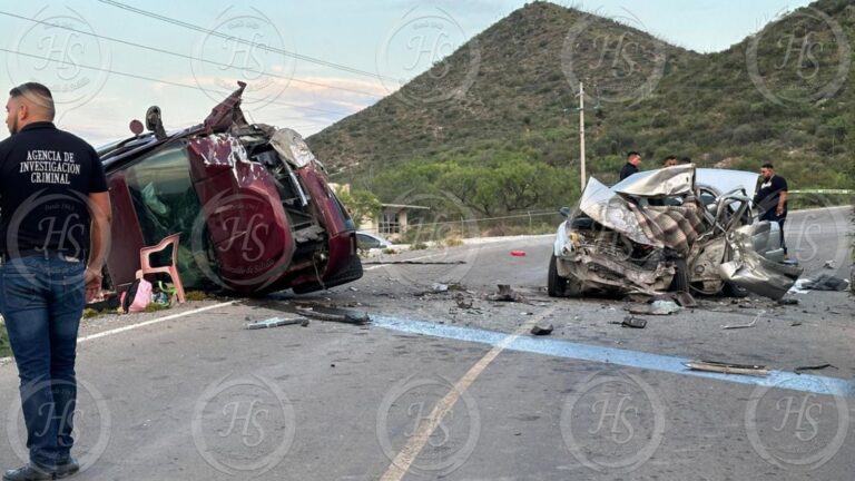 Dos personas sin vida en accidente en la antigua a General Cepeda