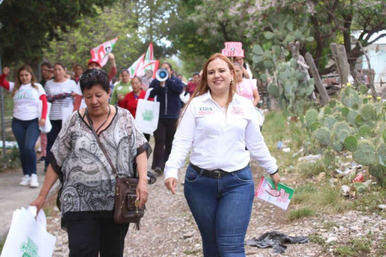 Fortalece candidata Karen Sánchez compromiso con la seguridad de las mujeres