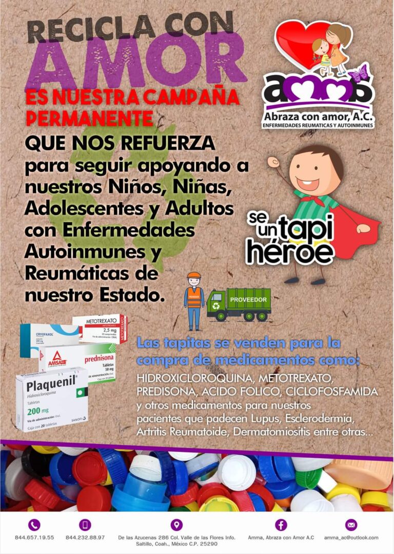 Invitan a participar en campaña “Recicla con Amor”, a beneficio de menores con enfermedades autoinmunes