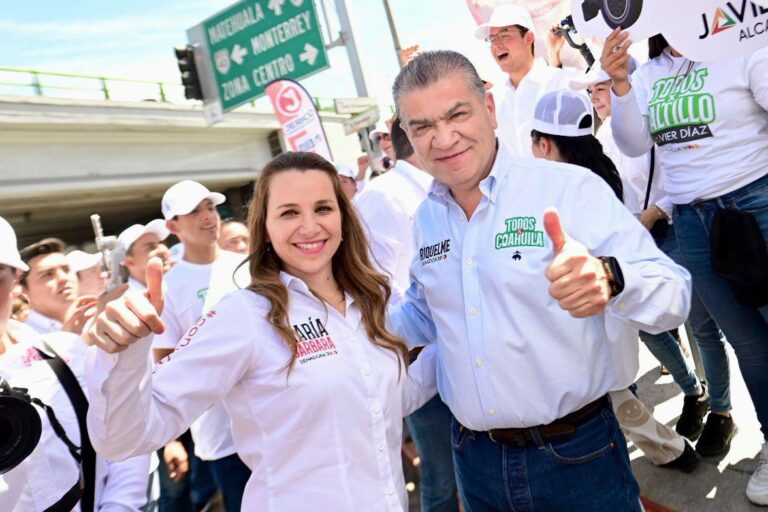 Refrenda Riquelme y María Bárbara compromiso con los trabajadores de Coahuila