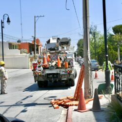 CFE remplaza cableado en Zona Centro de Ramos Arizpe; será de gran beneficio, aseguran 4
