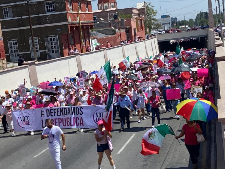 Siete ciudades de Coahuila se sumaron a la movilización nacional exigiendo elecciones libres y respeto a la voluntad popular