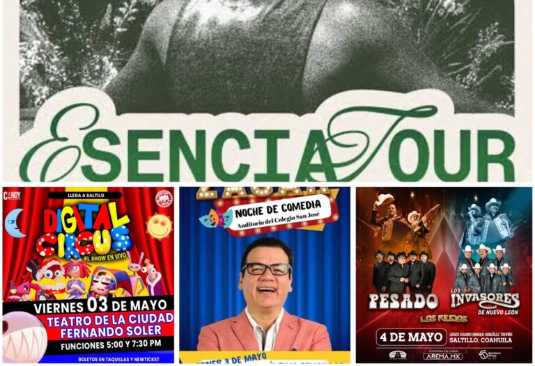 Conoce la cartelera de eventos y conciertos en Saltillo para este fin de semana