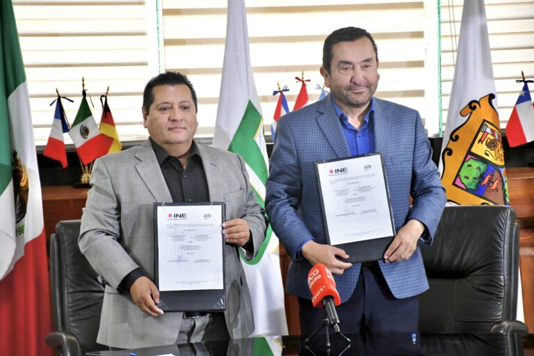 INE y UTC firman convenio para promover el voto 