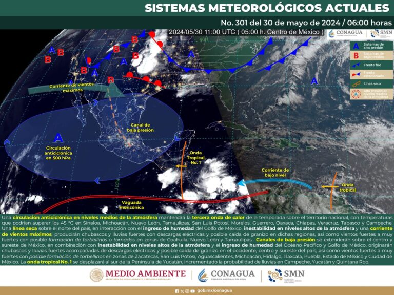 Se esperan lluvias intensas y vientos fuertes con posibles torbellinos o tornados en Coahuila