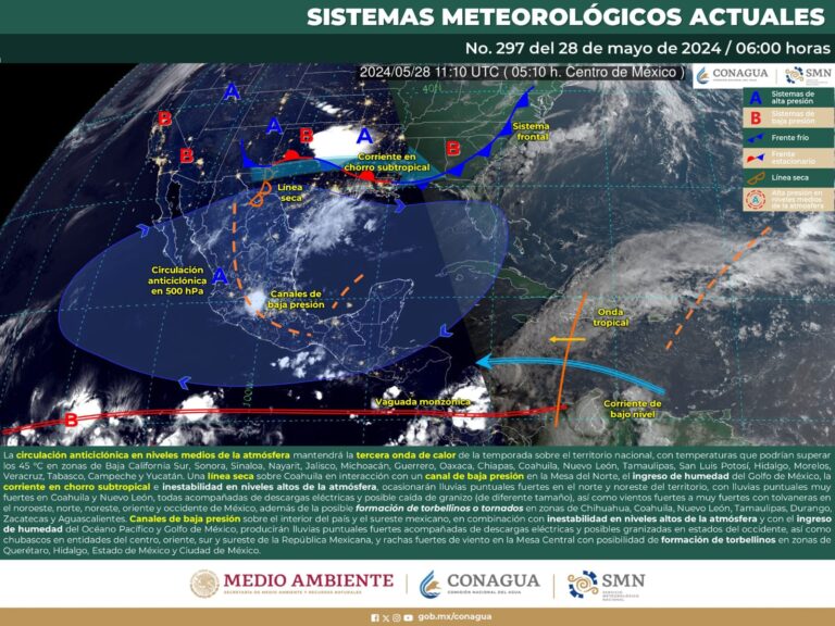 Se pronostican lluvias muy fuertes, así como rachas de viento de hasta 80 km/h en Coahuila