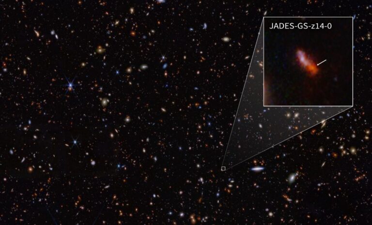 Telescopio espacial Webb de NASA encuentra la galaxia más distante conocida