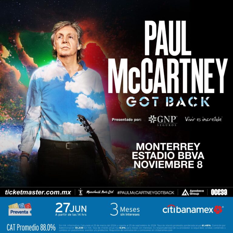 Paul McCartney por primera vez en Monterrey. Conoce todos los detalles