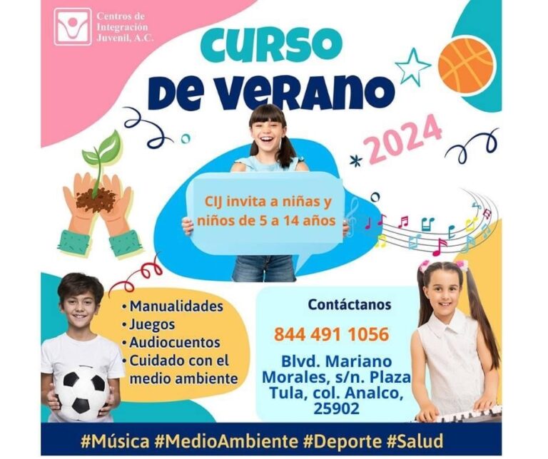 CIJ Ramos Arizpe invita a la niñez a participar en curso de verano 2024