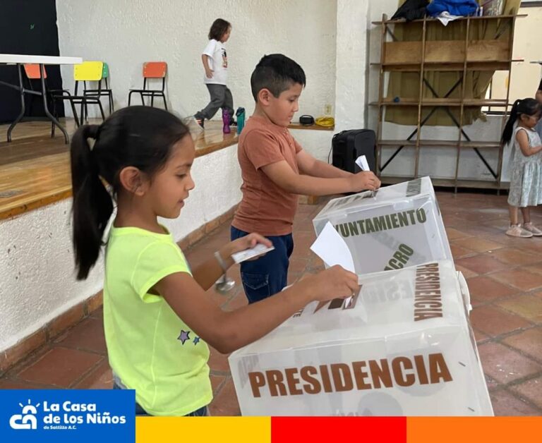 Realizan simulacro de elecciones en La Casa de los Niños de Saltillo