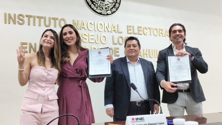 Reciben Cecilia Guadiana y Luis Fernando Salazar constancia como senadores de la República 