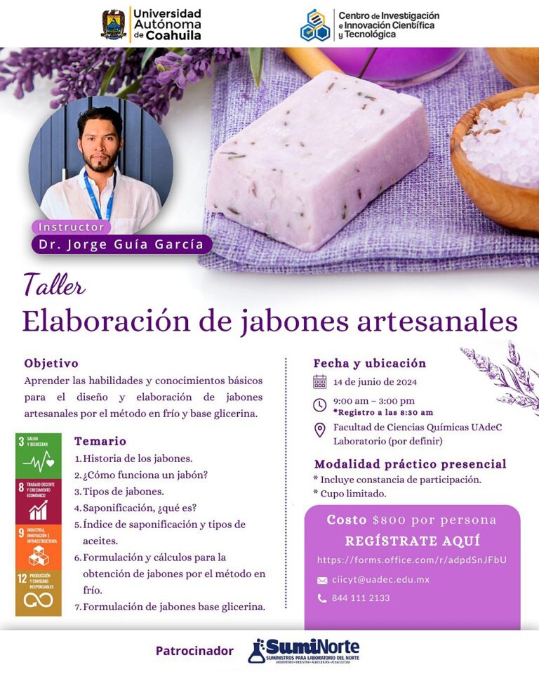 UA de C Invita al Taller de Elaboración de Jabones Artesanales