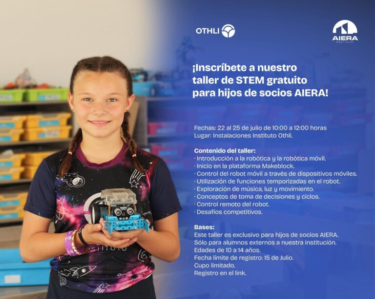 AIERA invita a niñez a participar en taller gratuito de educación STEM 