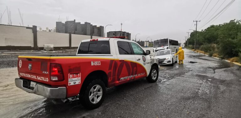 Saldo blanco en Saltillo durante primeras lloviznas por Tormenta Alberto 