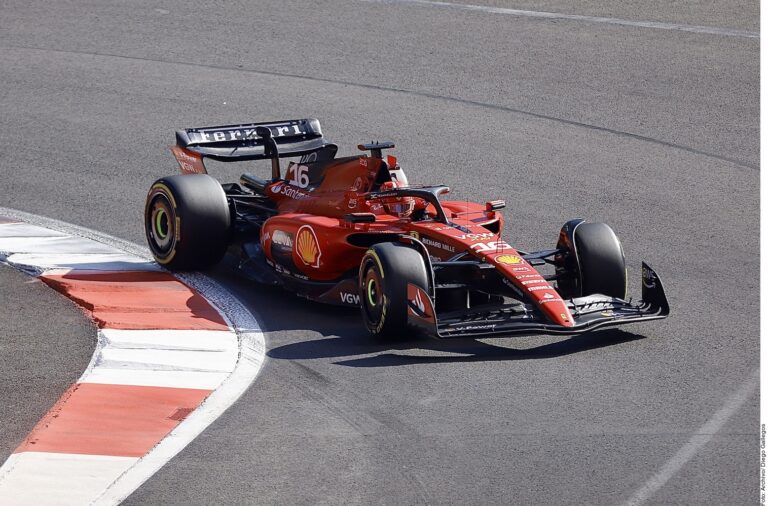 Hereda Leclerc la pole en Bélgica, Checo Pérez sale segundo