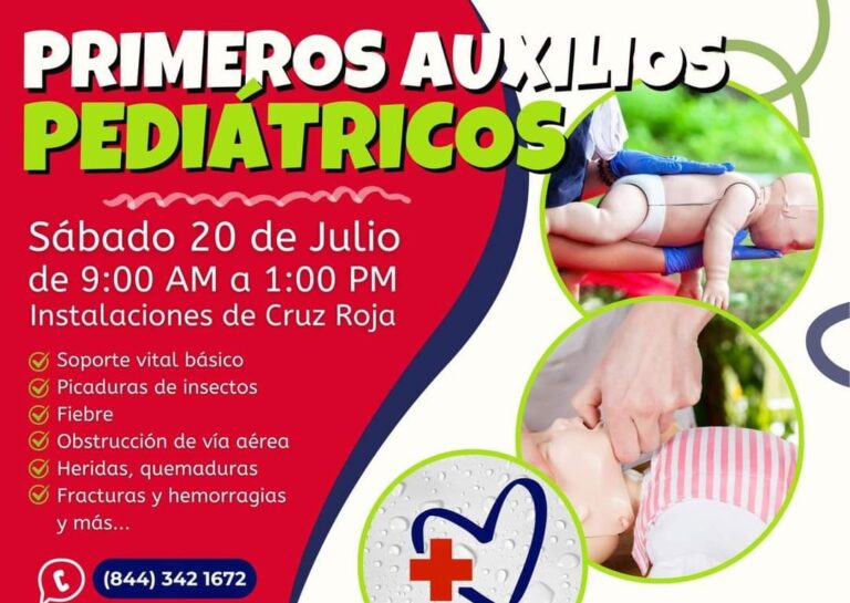 Impartirá Cruz Roja Saltillo curso de primeros auxilios pediátricos este 20 de julio