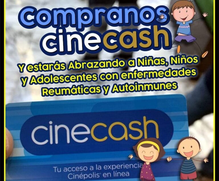 Piden ayudar con tarjeta “Cine – Cash” a niñas y niños con enfermedades reumáticas y autoinmunes