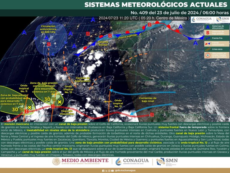 Alerta por frente frío: lluvias intensas y posibles torbellinos en Coahuila