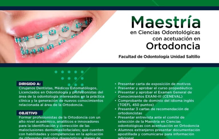 Continúa preparándote en la UA de C con la Maestría en Ciencias Odontológicas con Acentuación en Ortodoncia