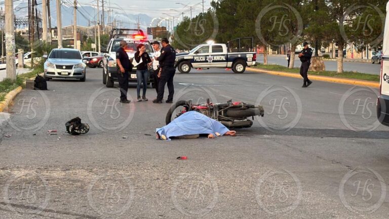 Muere motociclista en Ramos Arizpe