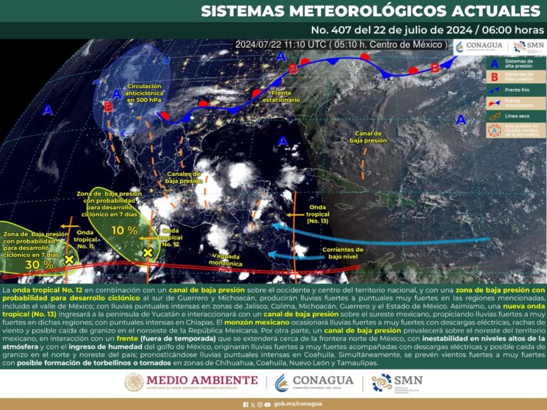 Se pronostican lluvias intensas y torbellinos en Coahuila