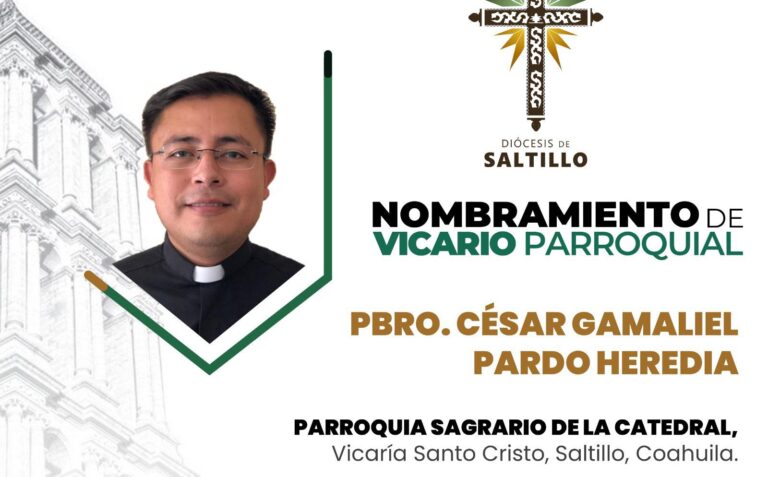 Tiene Catedral de Santiago nuevo encargado, el padre César Gamaliel Pardo Heredia 