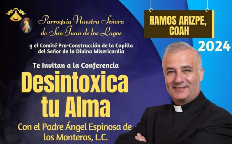 Con conferencia, reunirán fondos para construcción de capilla en Ramos Arizpe