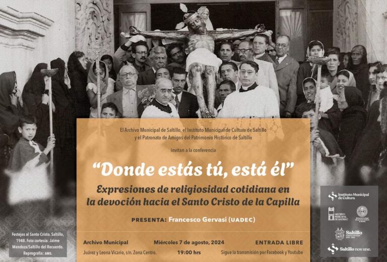 En Archivo Municipal de Saltillo, realizarán conferencia sobre el Santo Cristo de la Capilla 