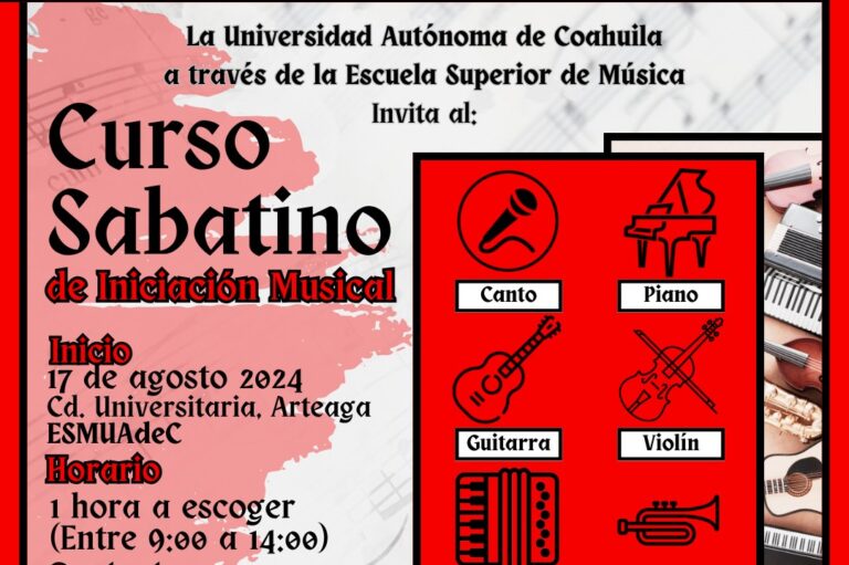 Ofrece UA de C Cursos Sabatinos de Iniciación Musical