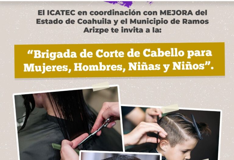 Ofrecerán cortes de cabello gratis en la Plaza Tula de Ramos Arizpe