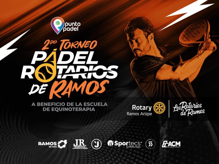 Rotarios de Ramos Arizpe invitan a la segunda edición de su torneo de pádel a beneficio de la Escuela de Equinoterapia 