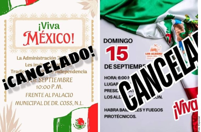 Cancelan Municipios Nuevo León festividades patrias