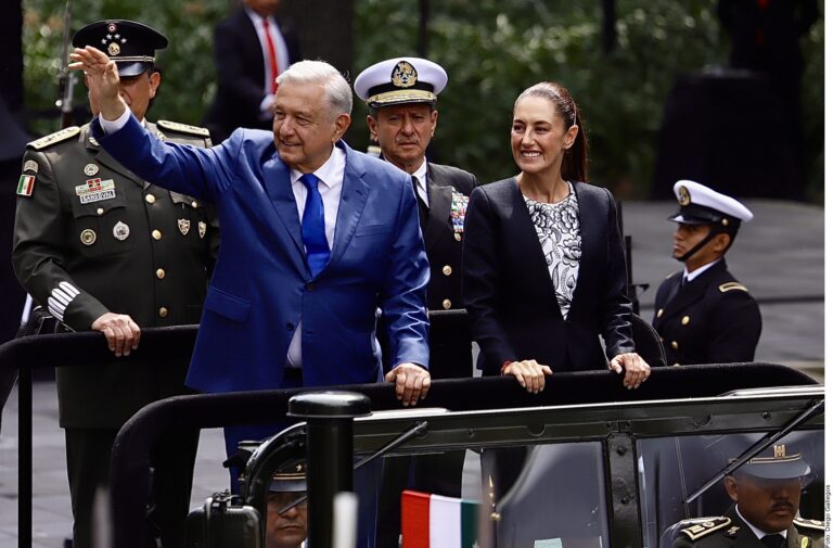 Encabezan AMLO y Sheinbaum ceremonia de Niños Héroes