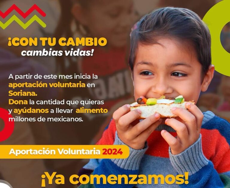 Invitan a saltillenses a campaña de aportaciones voluntarias en tiendas Soriana, a beneficio del Banco de Alimentos