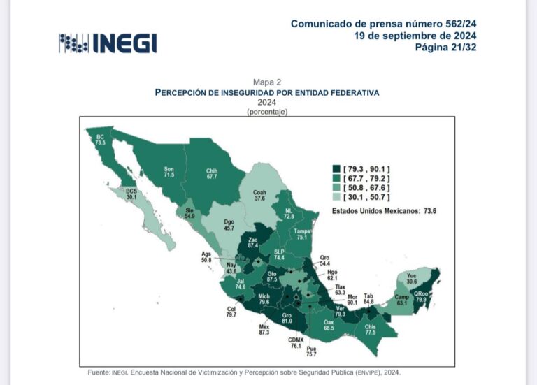 Coahuila, tercer estado más seguro del país: INEGI