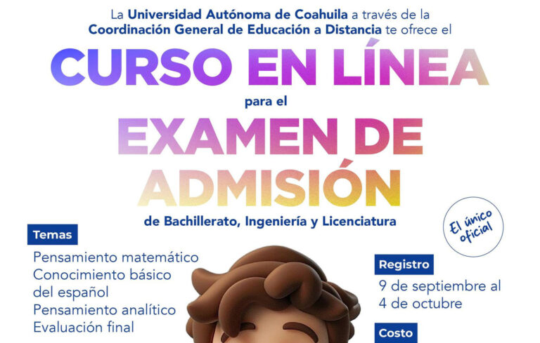 Convoca UA de C a sus aspirantes a prepararse con el curso en línea para el examen de admisión