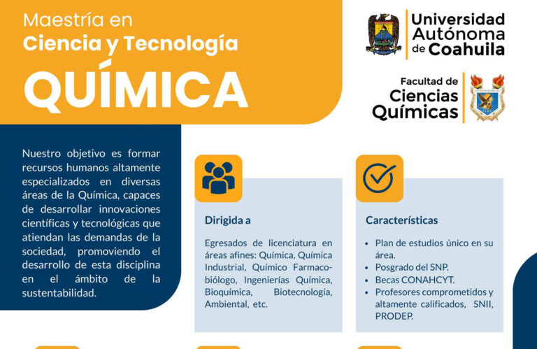 Cursa en la UA de C la Maestría en Ciencia y Tecnología Química