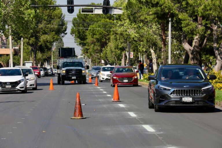 Comienza delineado de carriles en V. Carranza