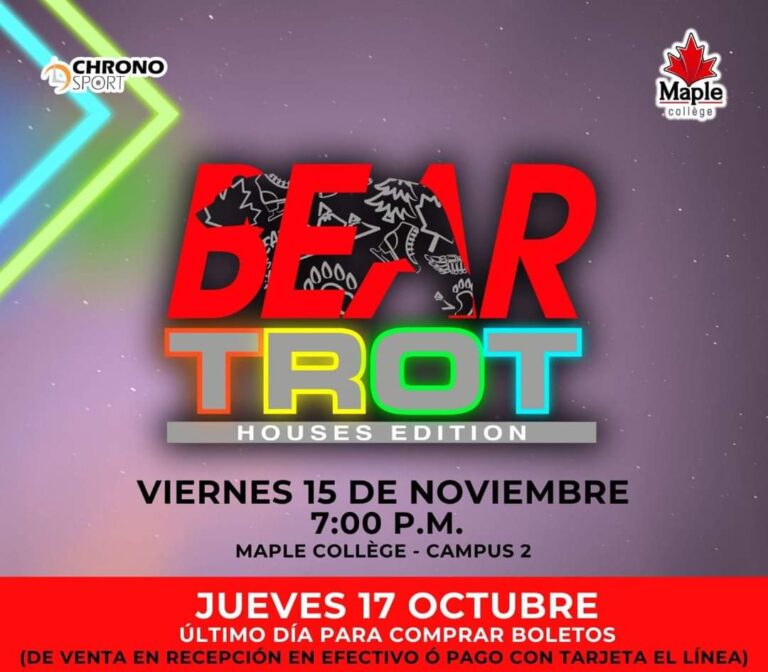 Será el 15 de noviembre la Bear Trot 5K 2024 del Maple College, a beneficio de organizaciones de ayuda